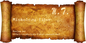 Miskolczy Tibor névjegykártya